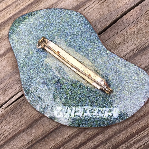 Modernist enameled brooch - Picture 4 of 7